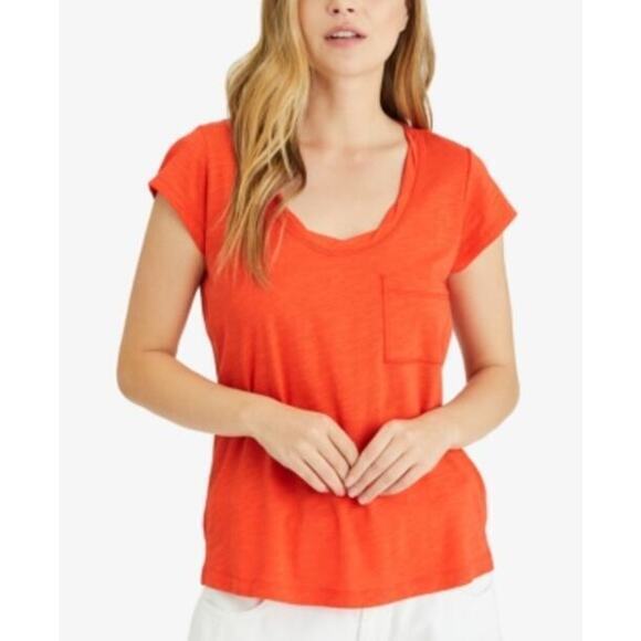 Sanctuary Traveler Twist Neck Cotton Blend Top Orange Size XS 0613 - Picture 3 of 3